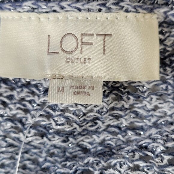 Loft Outlet Cardigan Sweater Open Knit Button Front Long Sleeve - Picture 8 of 12